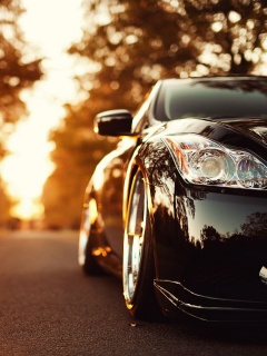 Автомобиль на закате обои