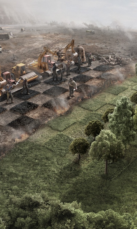 Цивилизация против природы обои