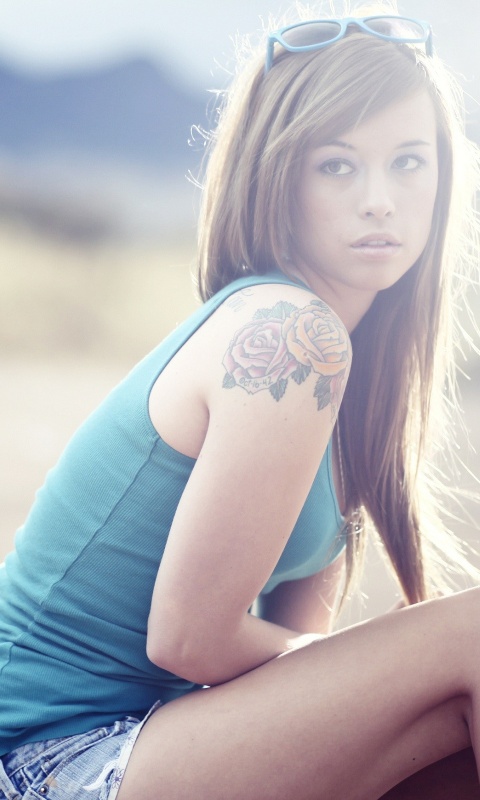 Синяя кофточка обои