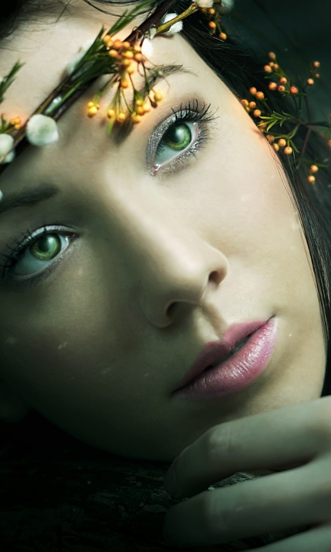 Девушка в венке обои