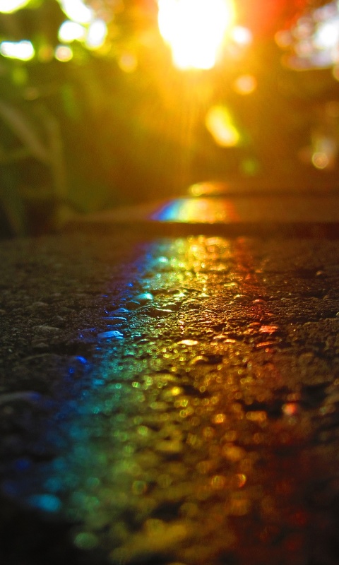 Макро радуга на камне обои