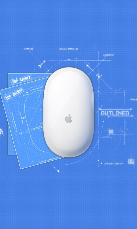 Чертеж яблочной мышки обои