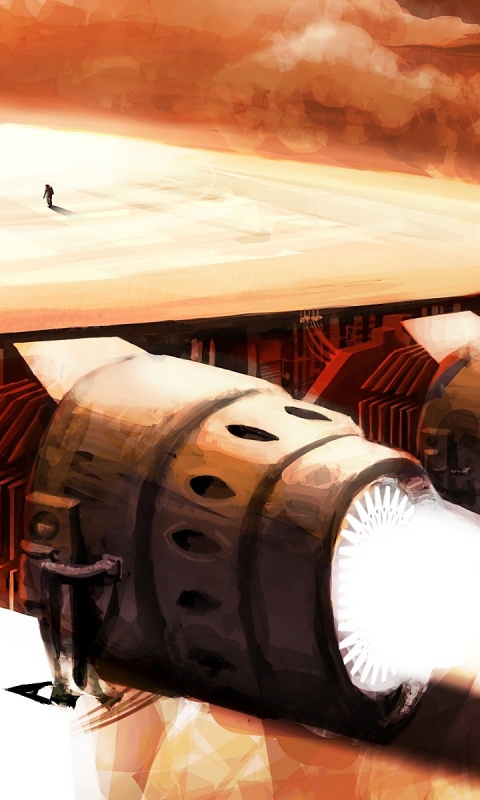 Разгон космического корабля обои