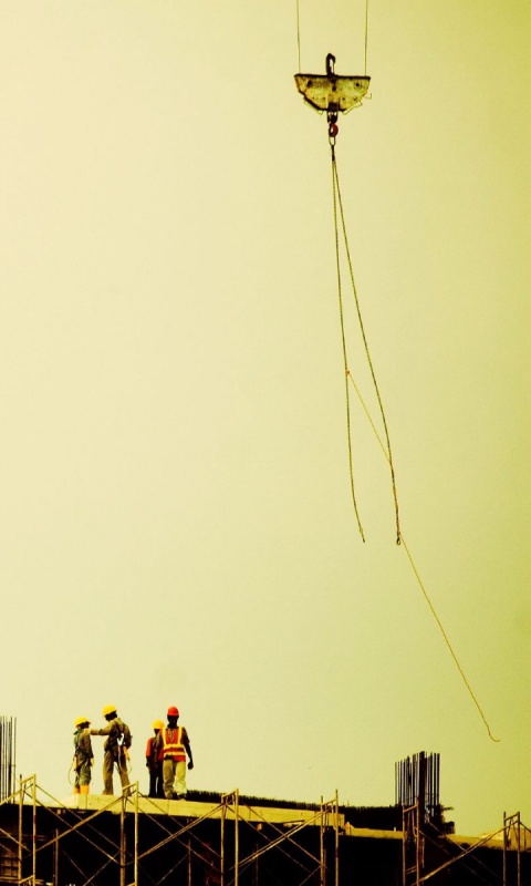 Строители на объекте обои