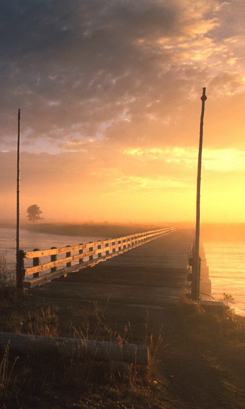 Деревянный мост обои