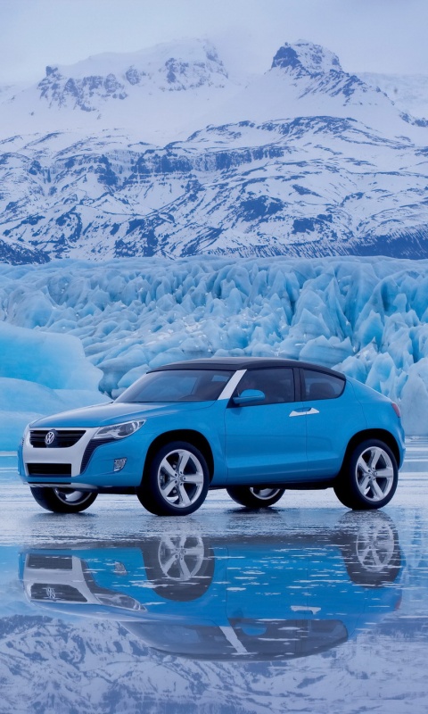 Внедорожник Фольксваген на льду обои