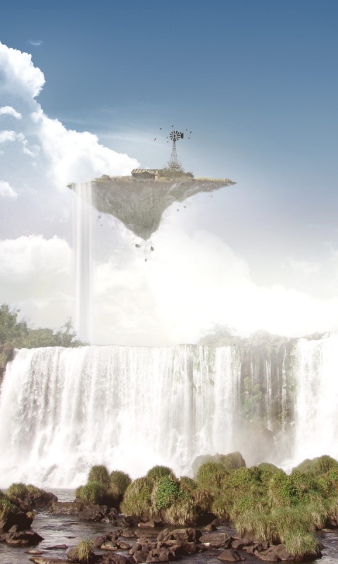 Ферма на летающем острове обои