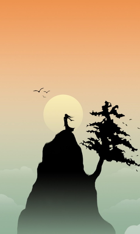 Одна на вершине обои