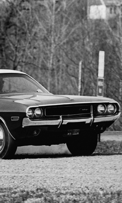 Черно-белое фото Dodge обои