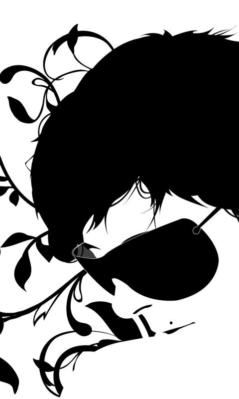 Парень на фоне узора обои