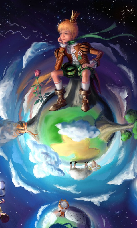 Арт на сказку Маленький Принц обои