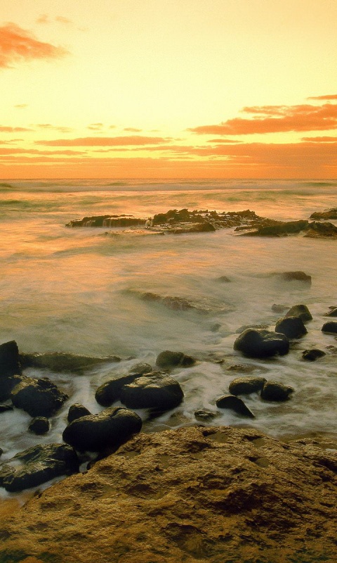 Каменистая отмель обои