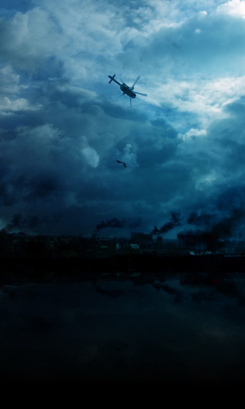 Дымящий город обои