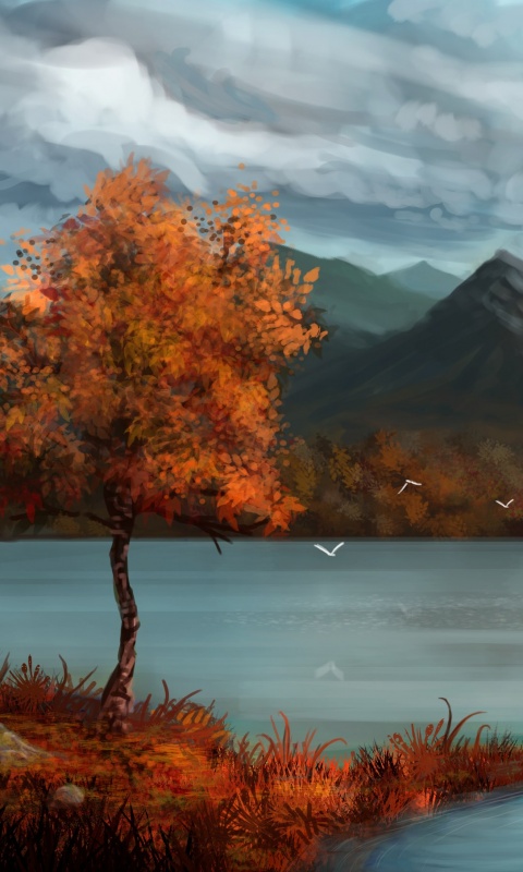 Осень в предгорье обои