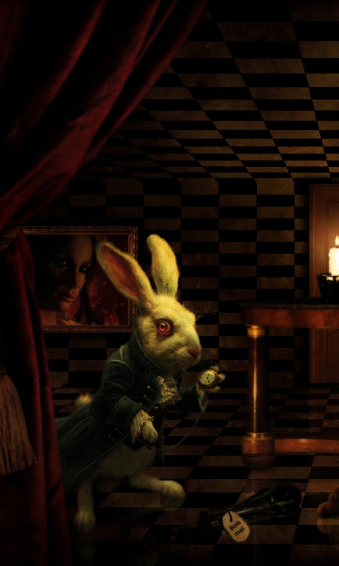 Алиса и белый кролик обои