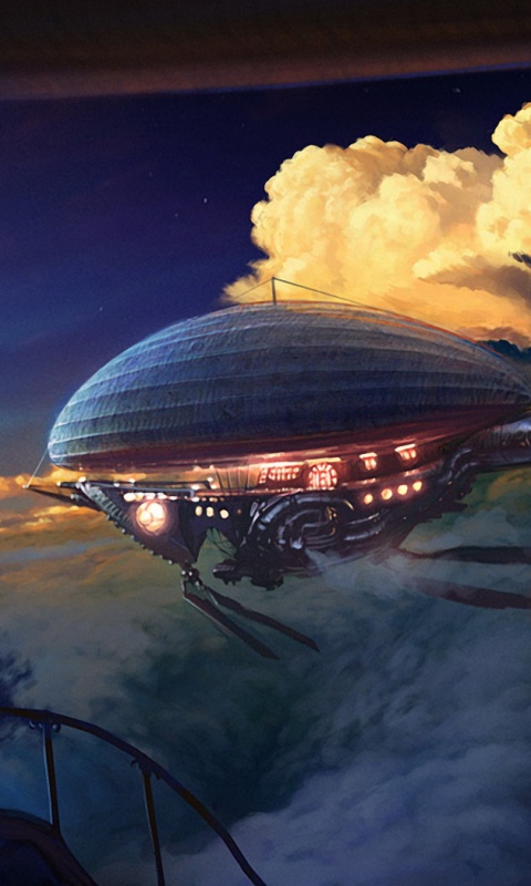 Инопланетный дирижабль обои