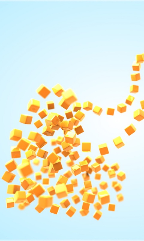 Сердце из кубиков обои