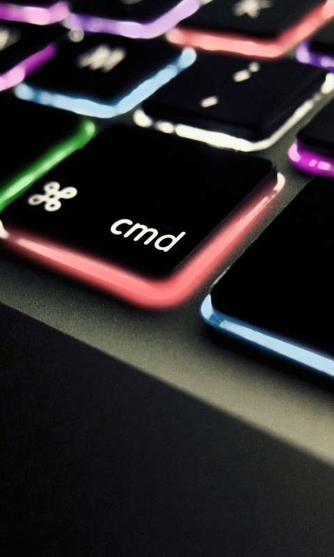 Разноцветная клава макбука обои