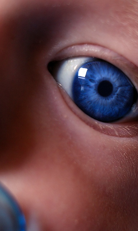 Синий глаз ребенка обои
