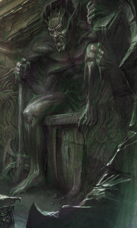 Довакин и Барбас в святилище Клавикуса Вайла обои