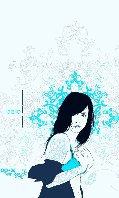 Векторная девушка обои