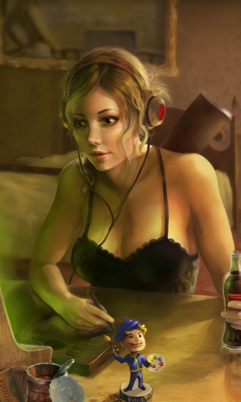 Девушка Одинокий странник обои