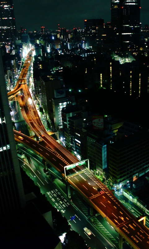 Вид на автостраду обои