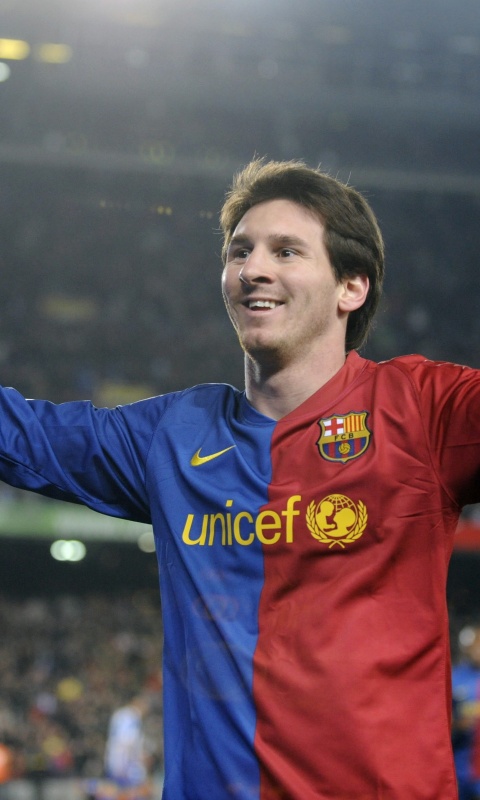 Месси на поле обои