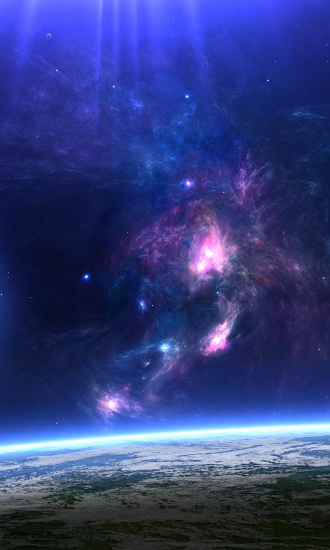 Розовая туманность обои