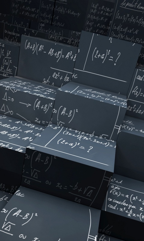 Черные кубы в уравнениях обои