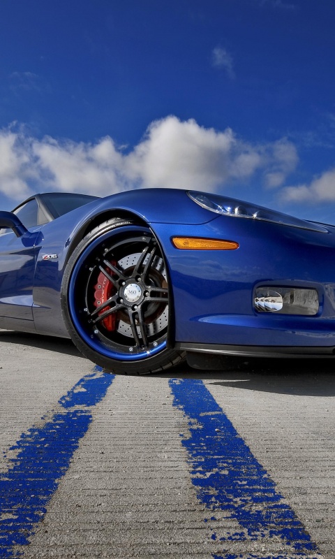 Синий спорткар обои