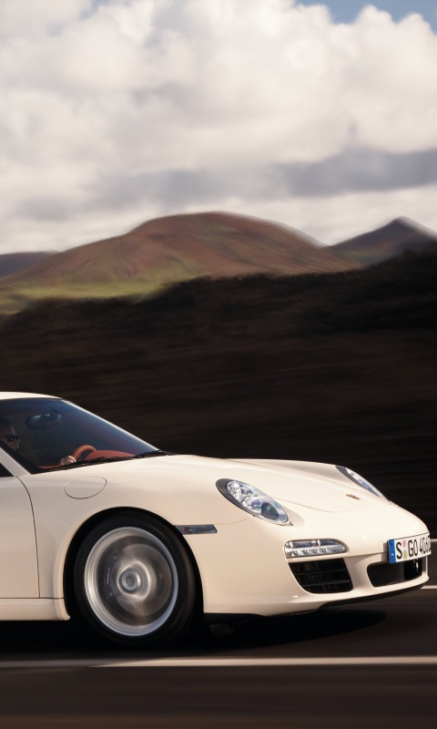 Белый порш обои