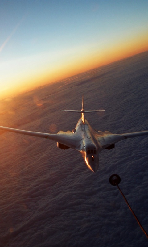 Ту 160 над облаками обои