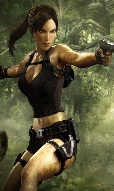 Лара Крофт протв тигров обои