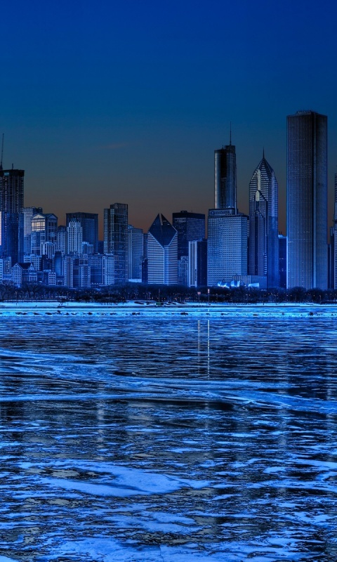 Зима в мегаполисе обои