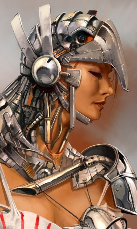 Девушка в силовой броне обои