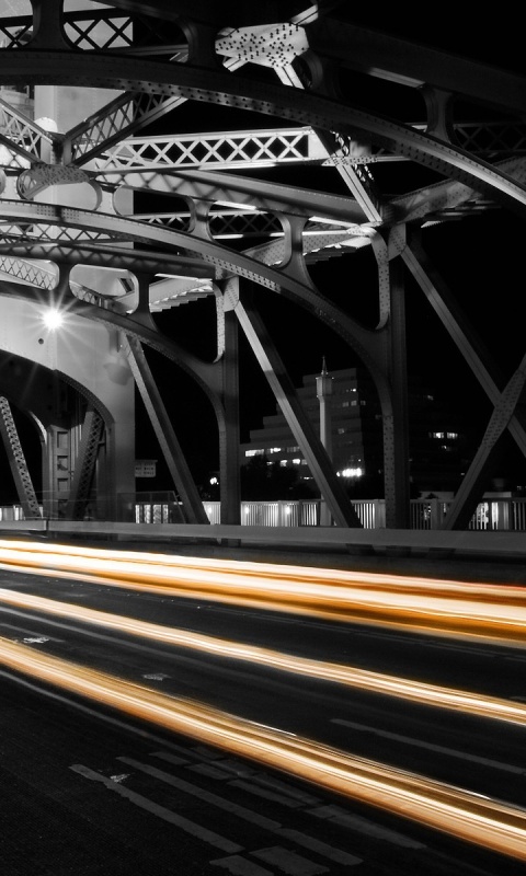 Движение на мосту обои