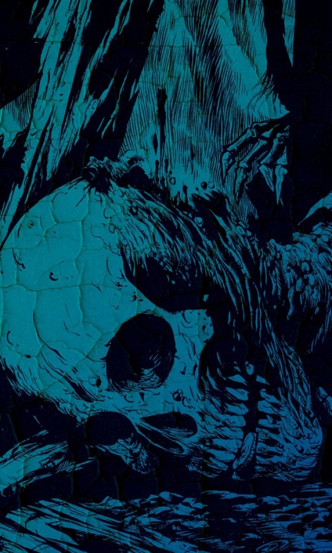 Тлеющий скелет обои