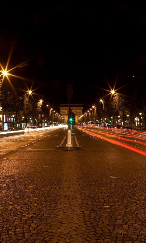 Ночной париж обои