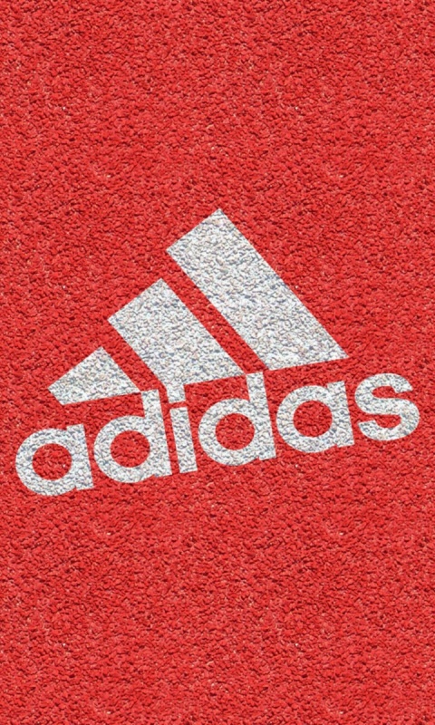 Логотип Адидас на красном обои