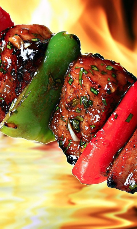 Сочный шашлычок обои