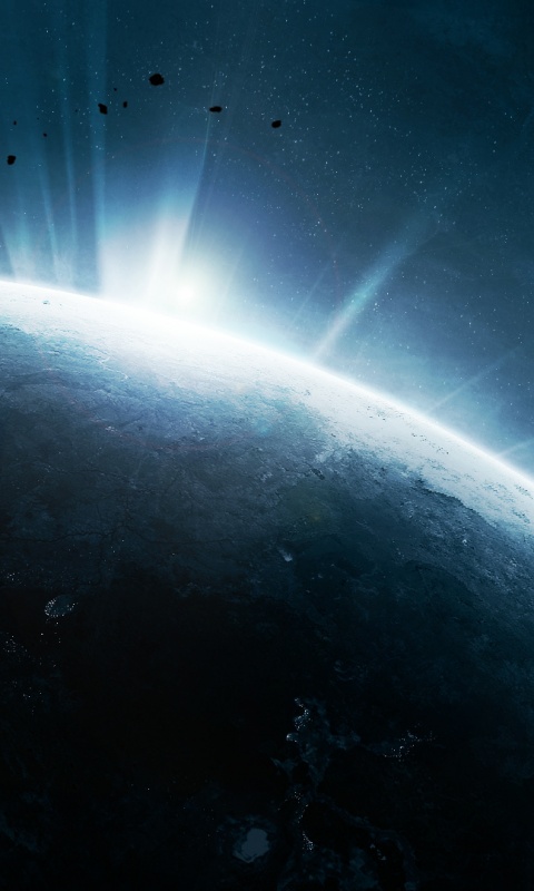 Восход над планетой обои