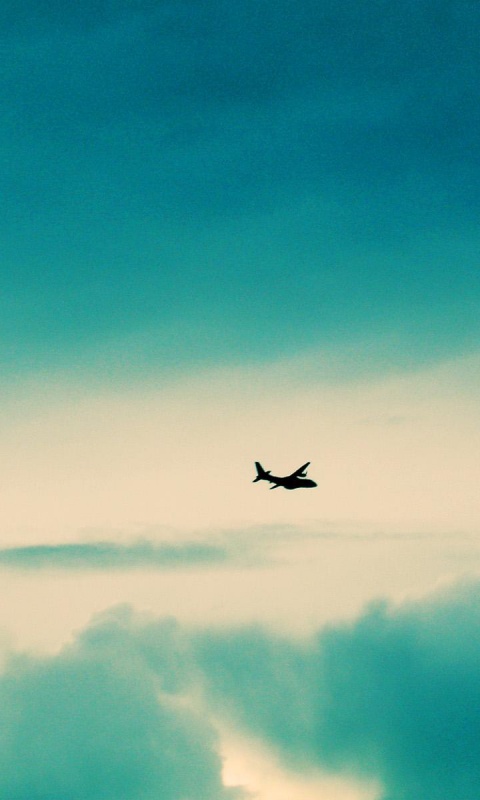 Самолет в небе обои
