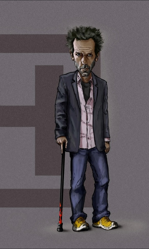 Шарж на доктора Хауса обои