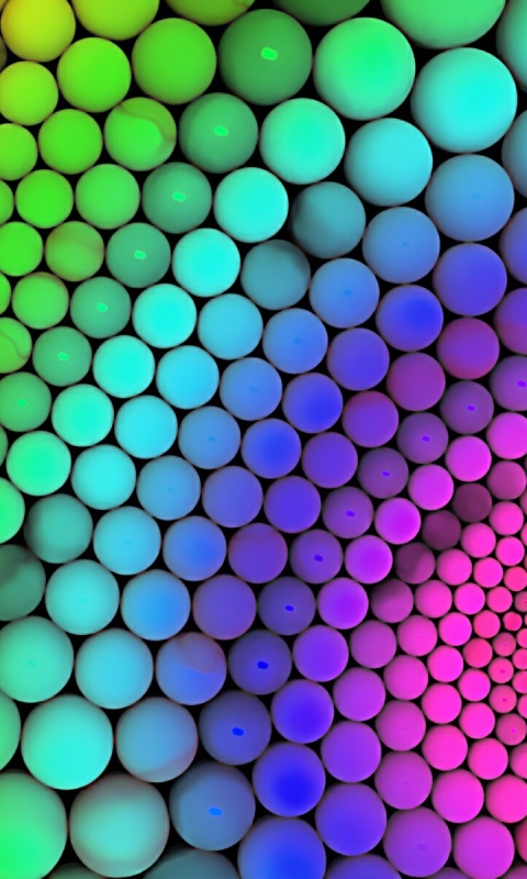 Радужные спирали из шариков обои