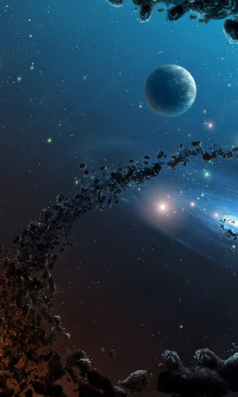Причудливый пояс астероидов обои