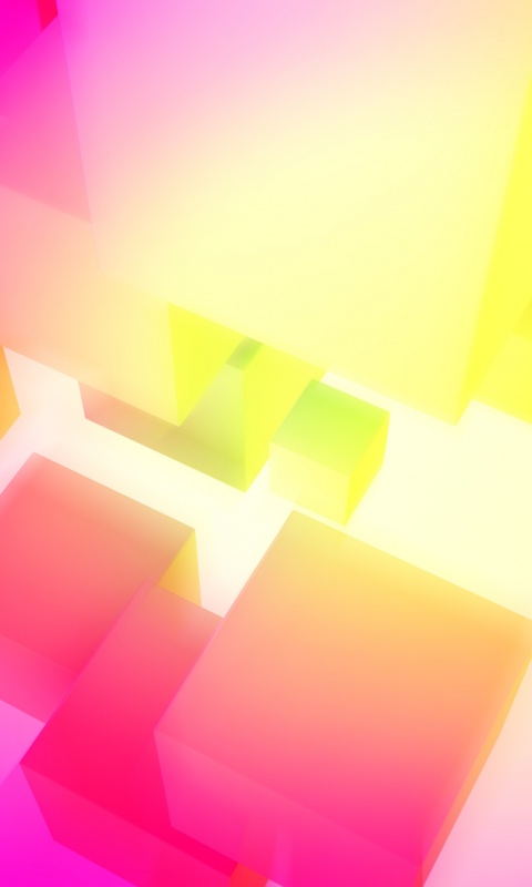 Розовые и желтые кубики обои