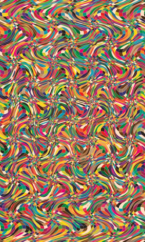 Кривые разноцветные клеточки обои