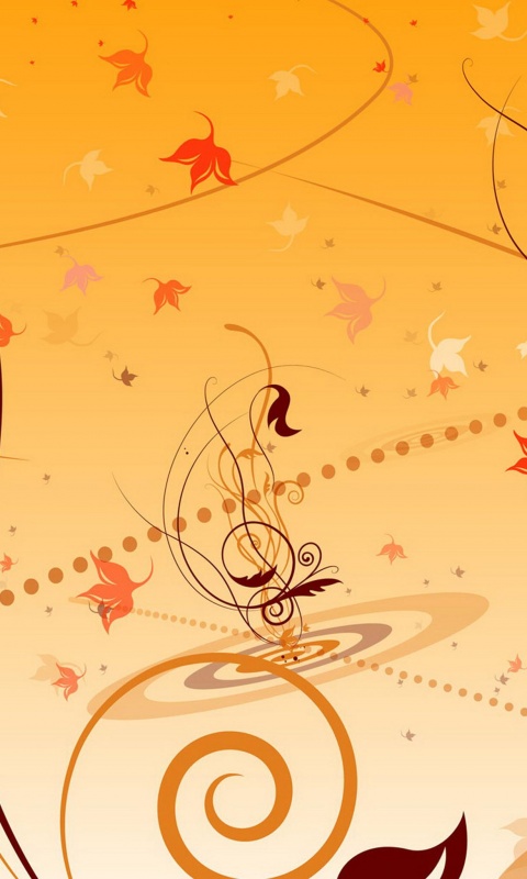 Цветы и завитки обои