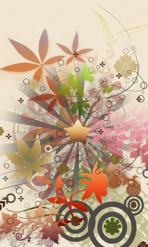 Звездно-листовая абстракция обои